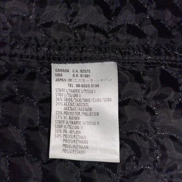 New Escada Large Houndstooth Print Silk Blend Jacket Ger 36 Leather Pockets - Picture 8 of 13